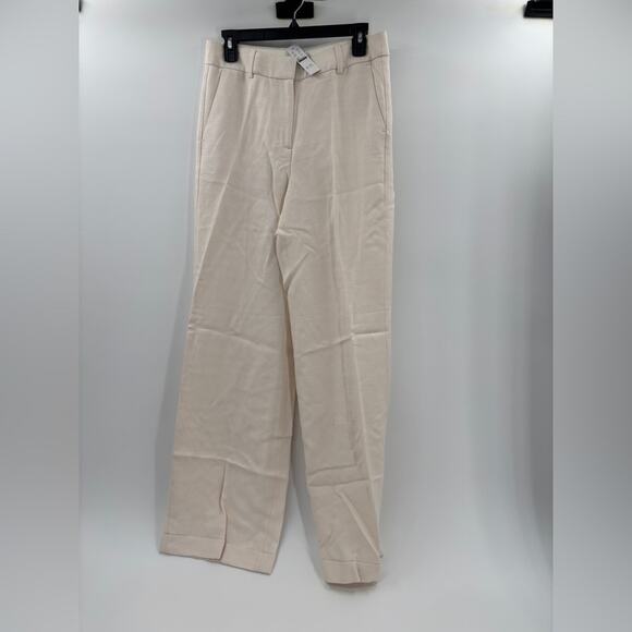 J.Crew Tall cuffed wide-leg trouser in luster canvas 6-Tall - Picture 6 of 9